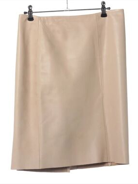 Loewe Beige Leather Pencil Skirt